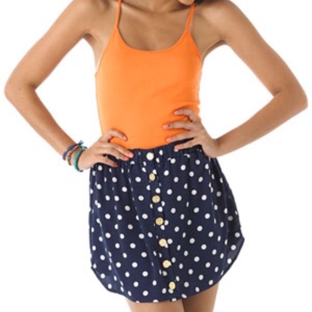 Vintage Y2K Delia*s nautical polka dot skirt size XS